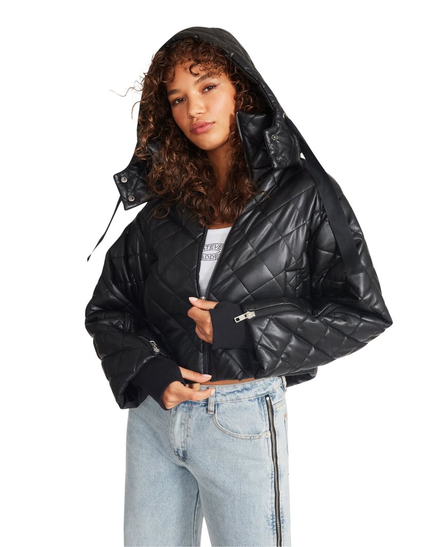 Black Steve Madden Hayle Women's Jackets | PH 1485JE16